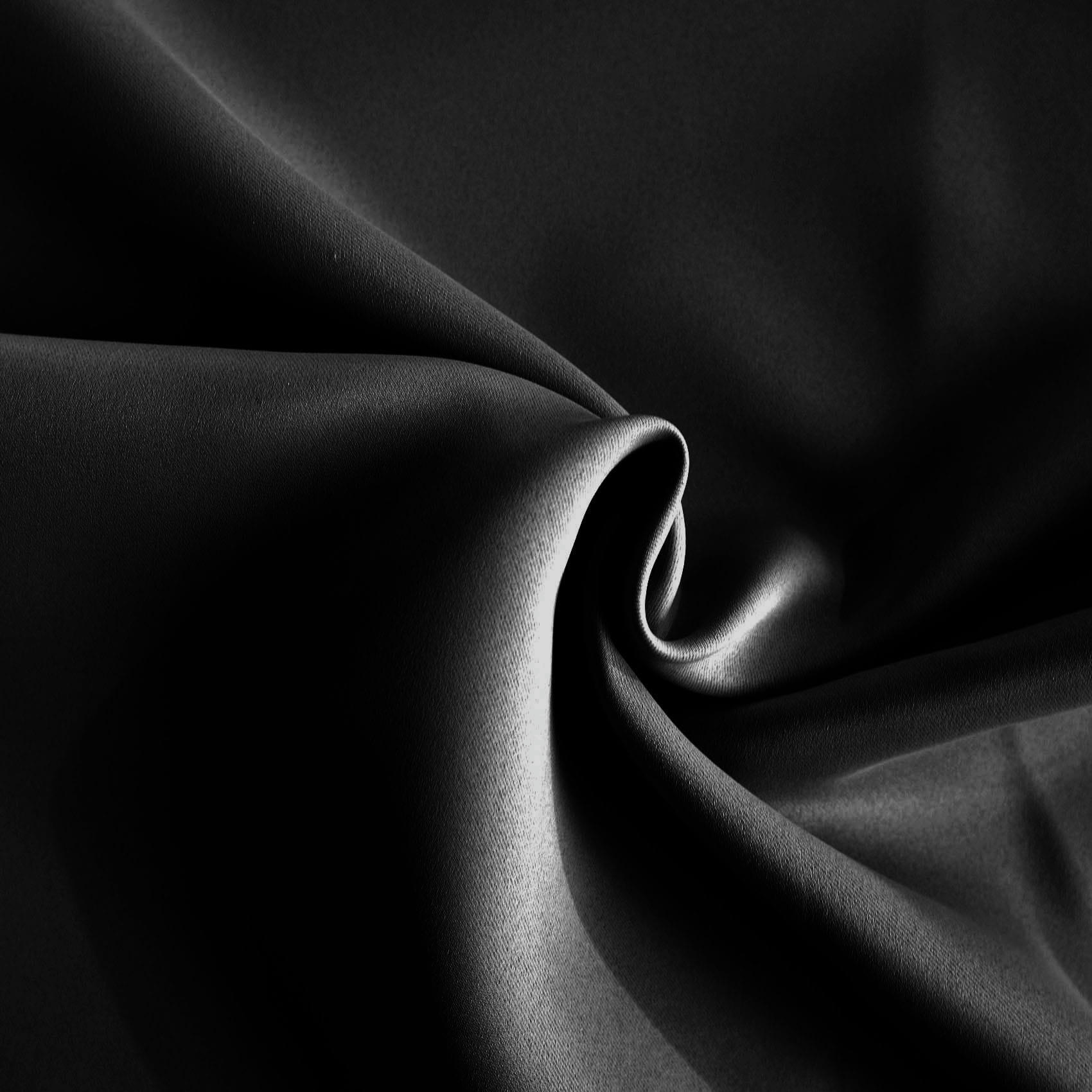 - Rideau occultant uni polyester/occultant noir 140x260 cm