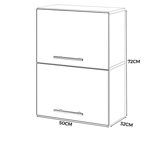 Szafka kuchenna 50cm klapowa duża górna 50cm spremium sonoma
