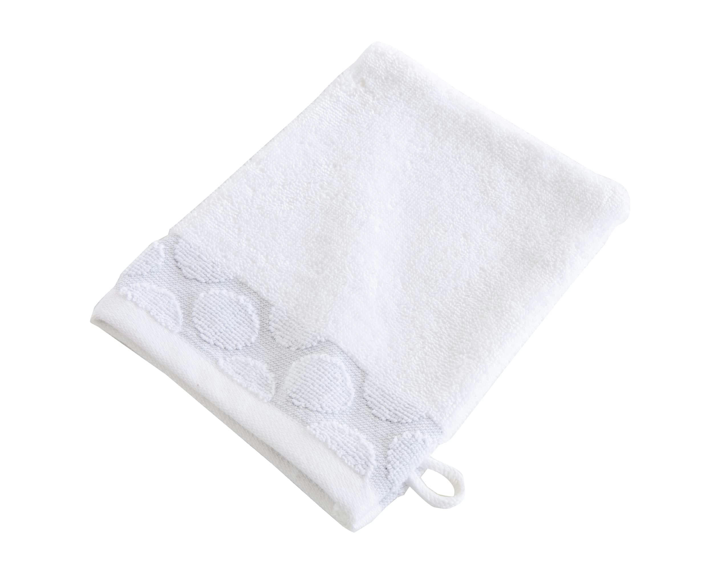 CERCLE - Gants de toilette blanc 15x21 en coton