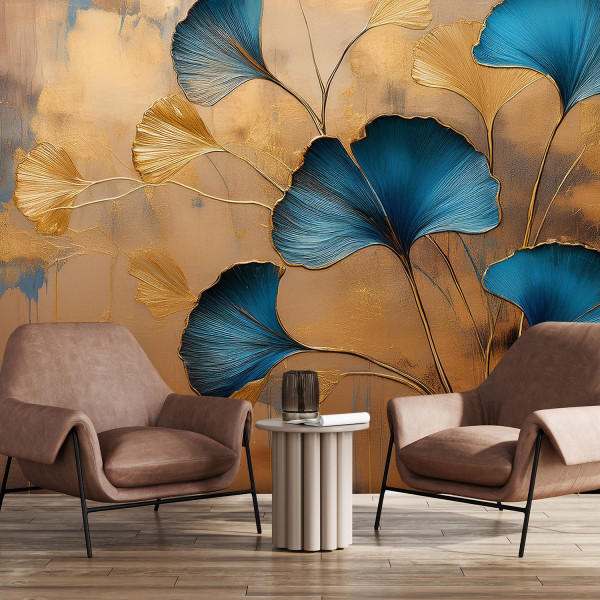 Fototapeta, Kwiaty Ginko Botanika Art Deco