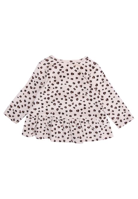 Baby Girls Stone Leopard Print Peplem Top & Leggings Set