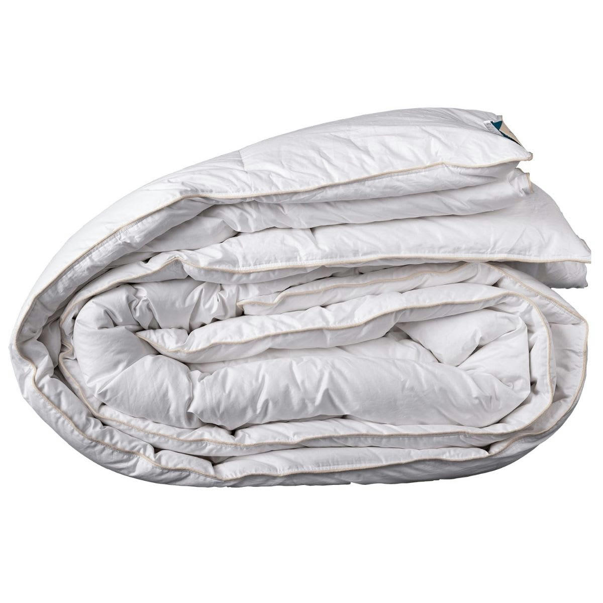 ÉTÉ - Couette naturelle légère en duvet et coton bio king size 300x250 cm