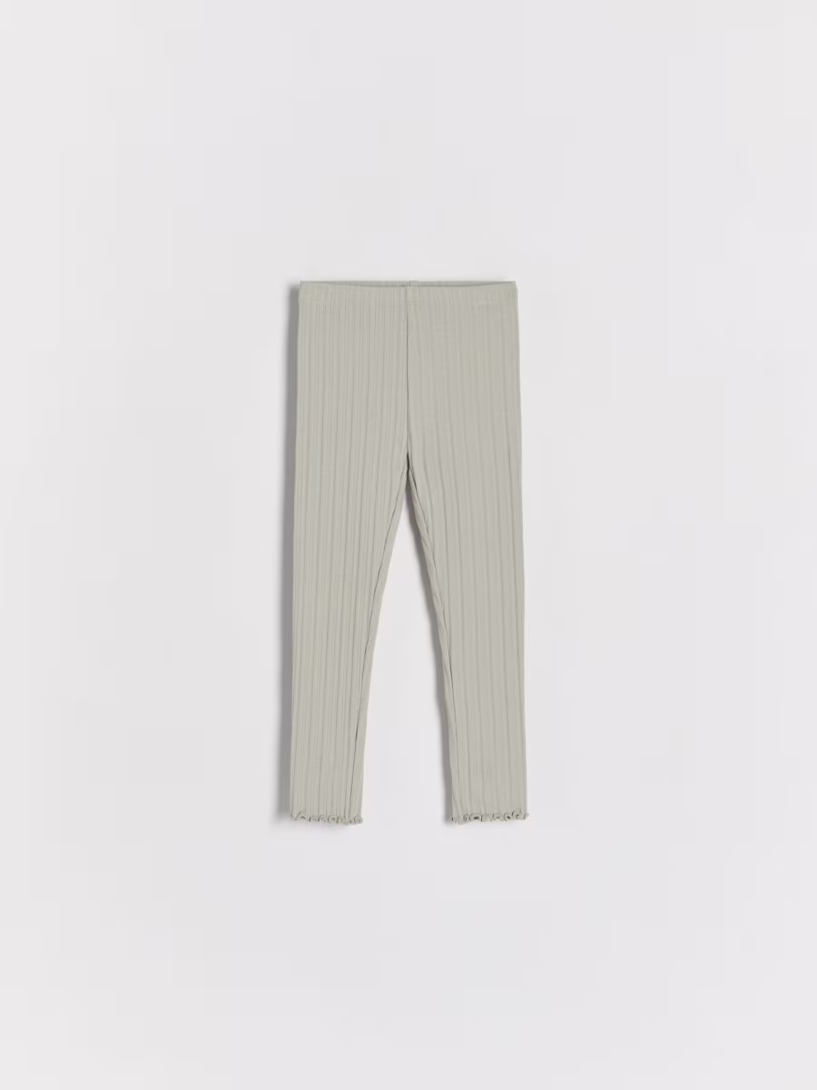 Rib Knit Cotton Rich Leggings