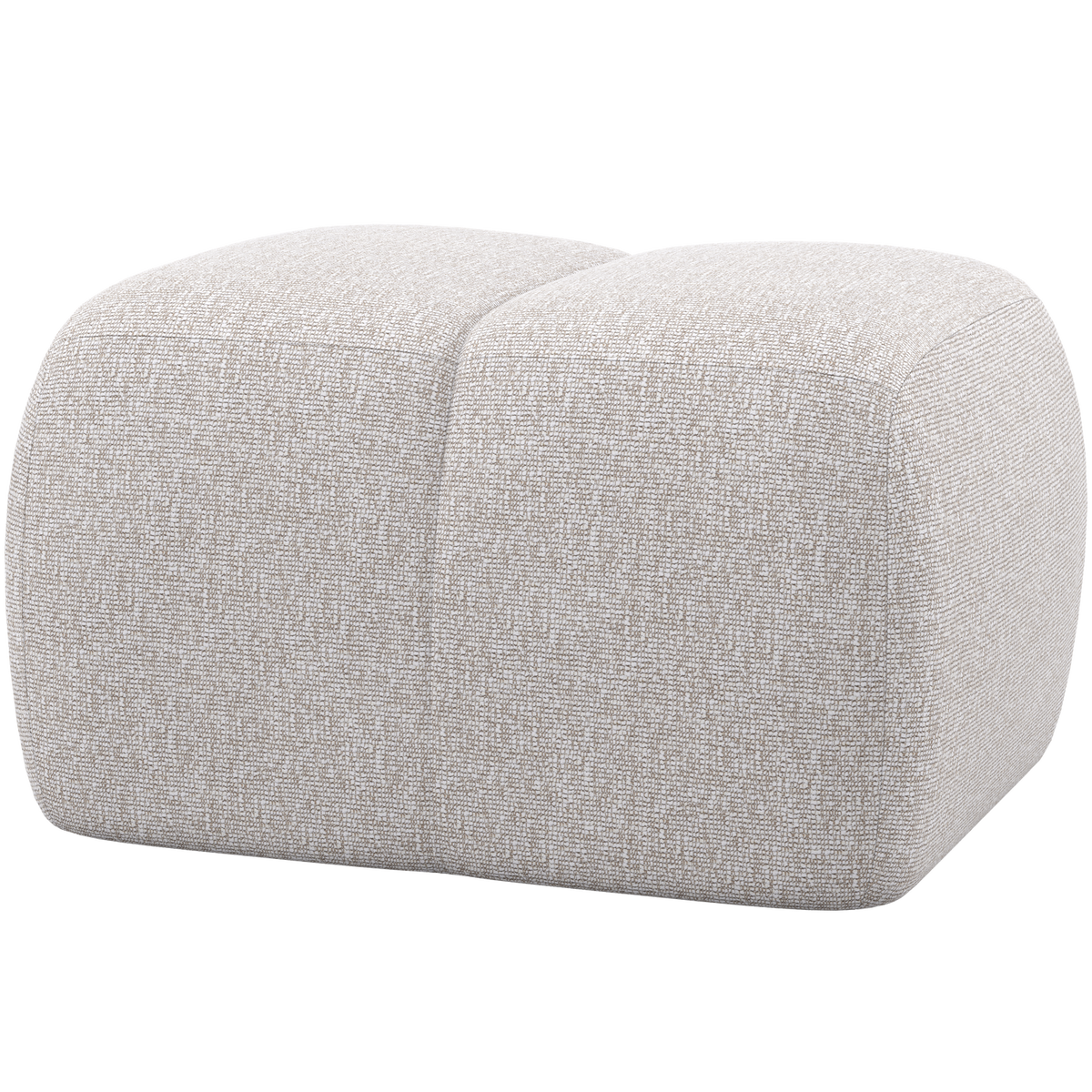 WOOOD poef Mojo - Bouclé - Ecru Melange - 45x84x64