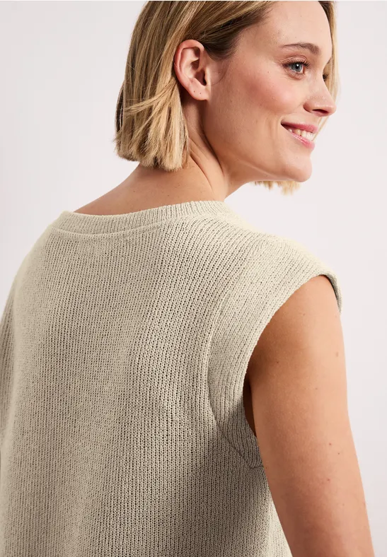 Dropped Shoulder Top im Strick-Look