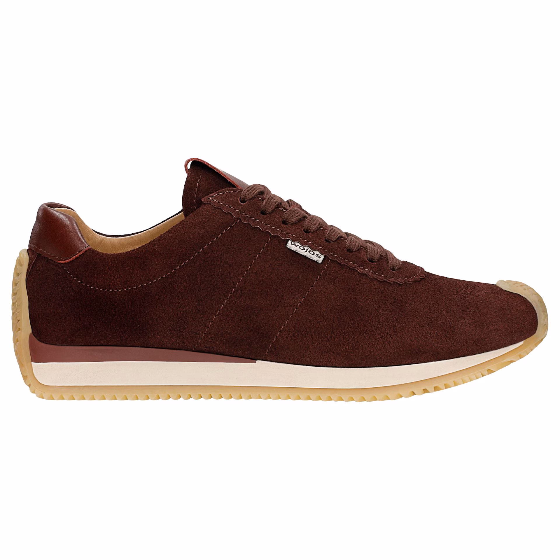 Bordowe sneakersy damskie z dwoiny welurowej