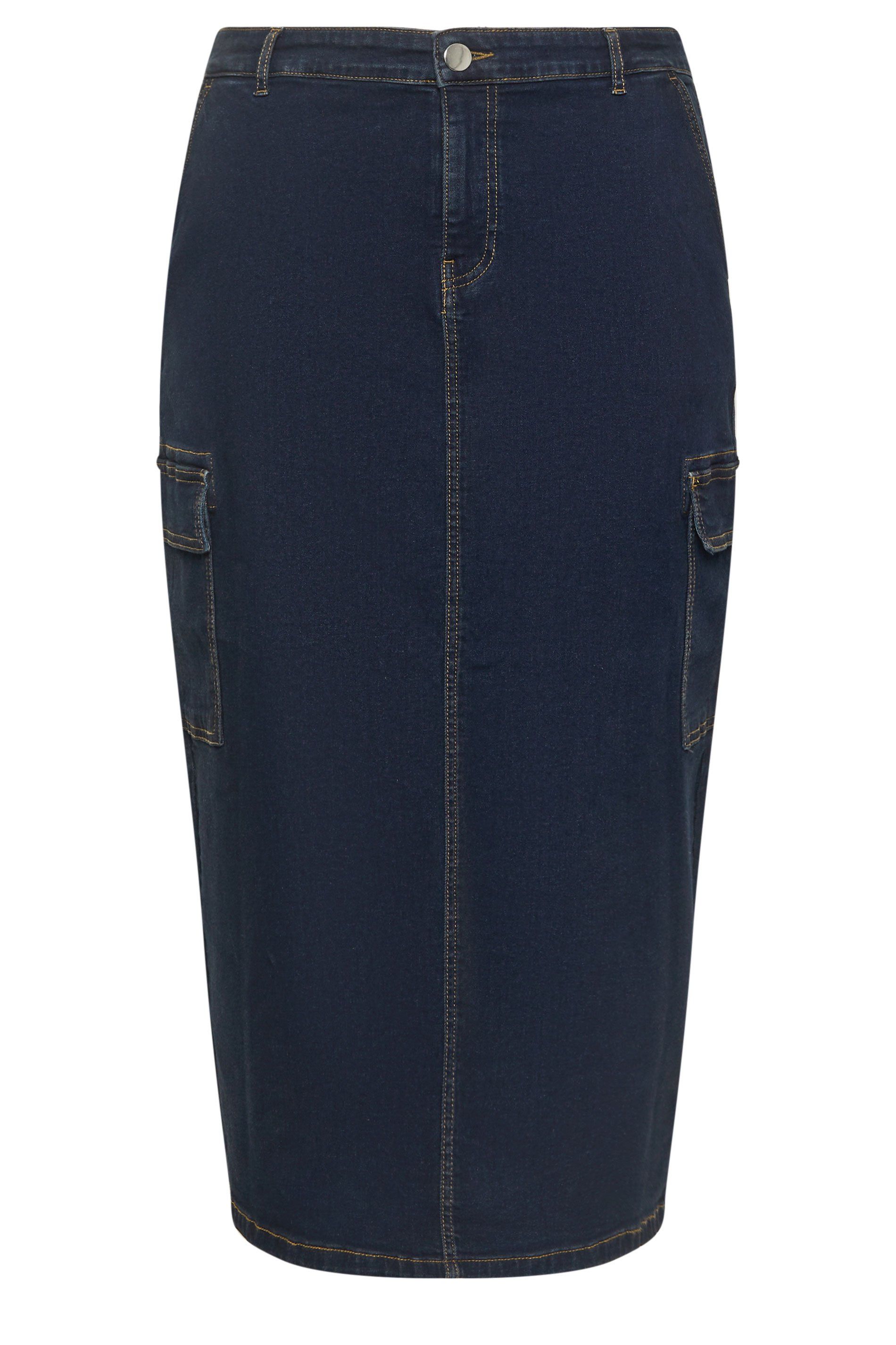 Yours Cargo Denim Midaxi Skirt