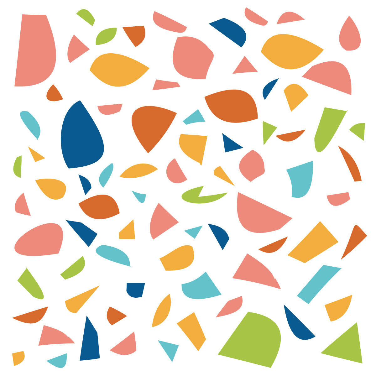 TERRAZZO - Stickers muraux en vinyle terrazzo multicolore