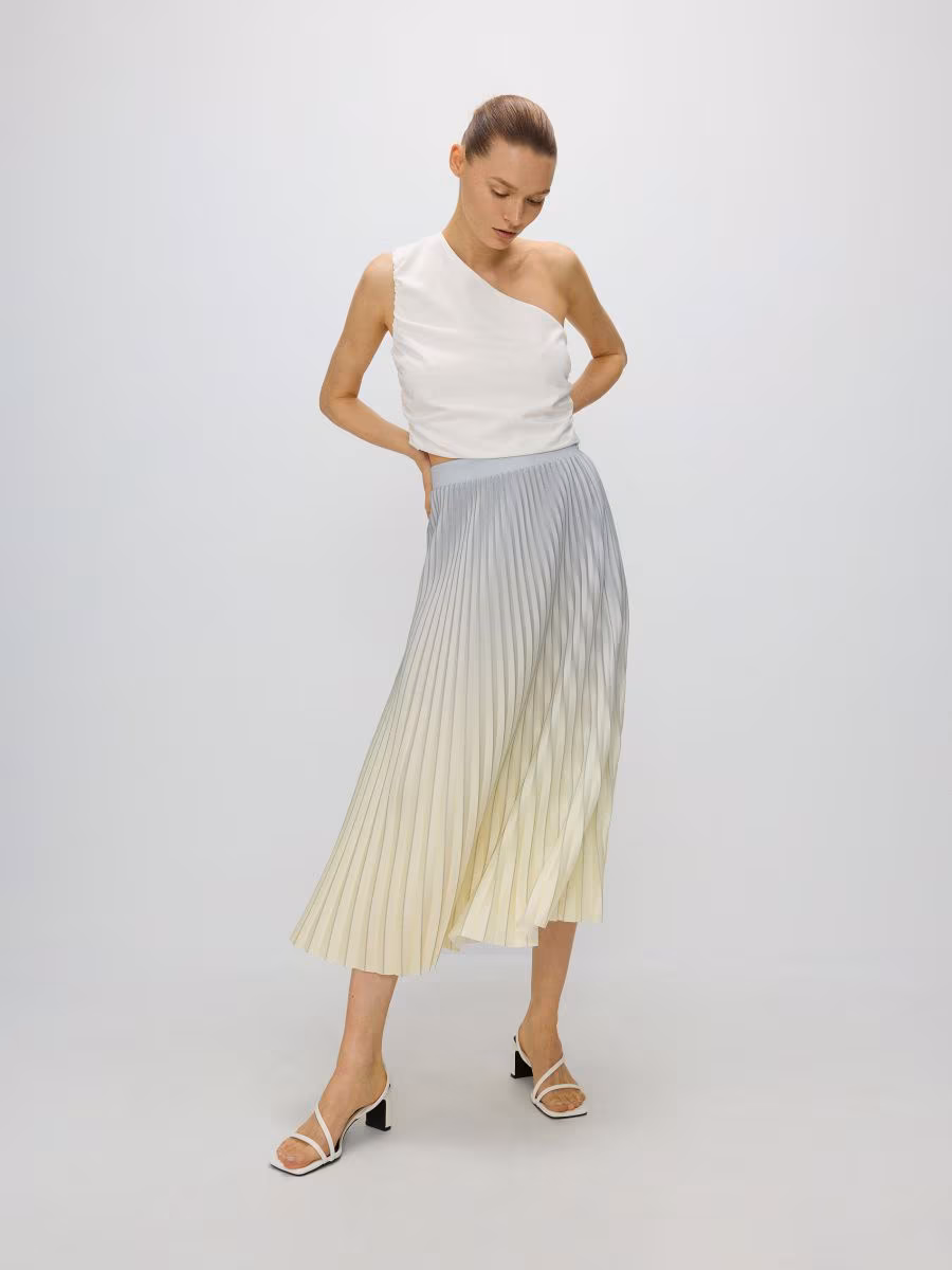 Pleated Midi Skirt