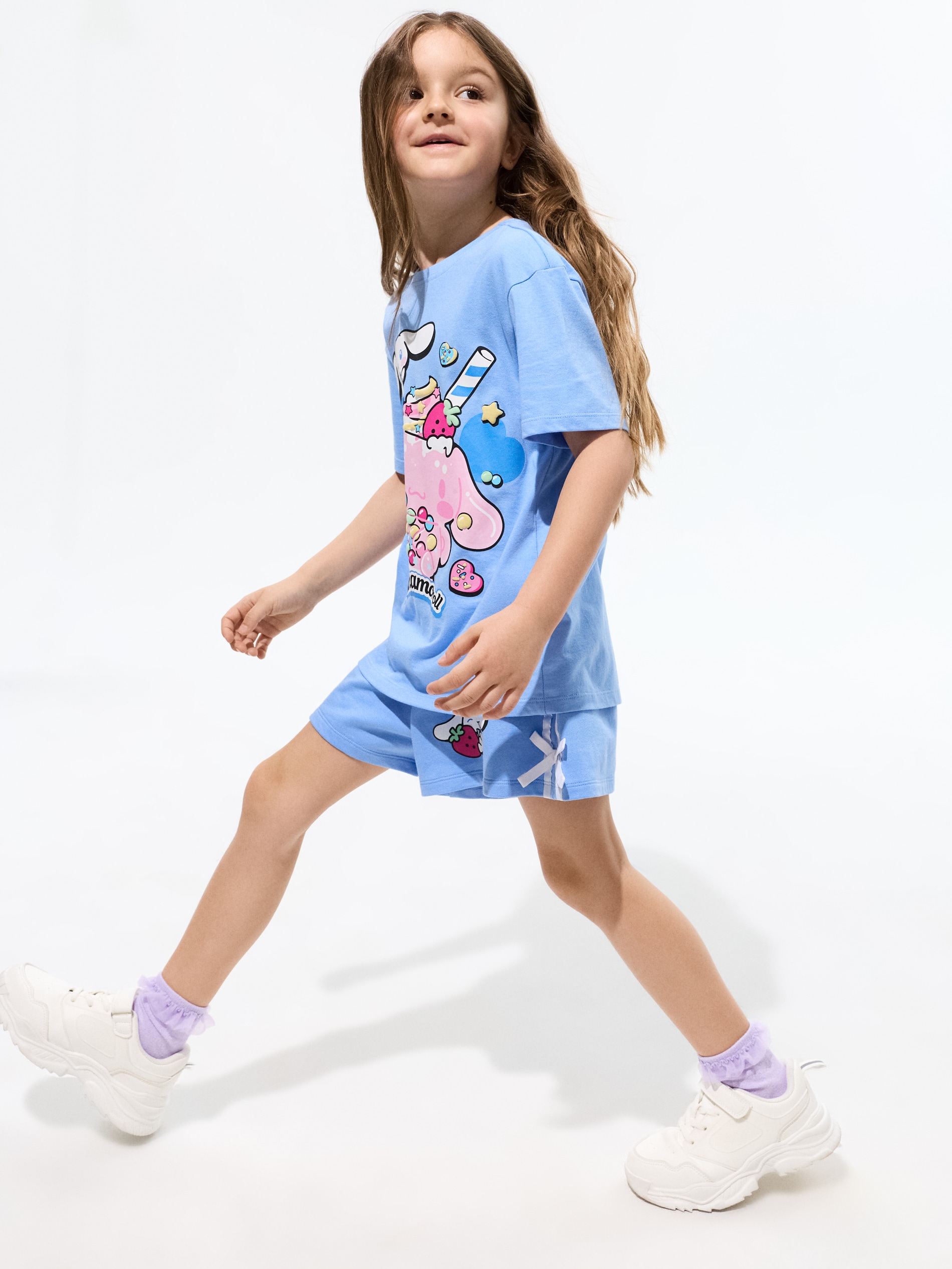 Luźne szorty z nadrukiem Cinnamoroll