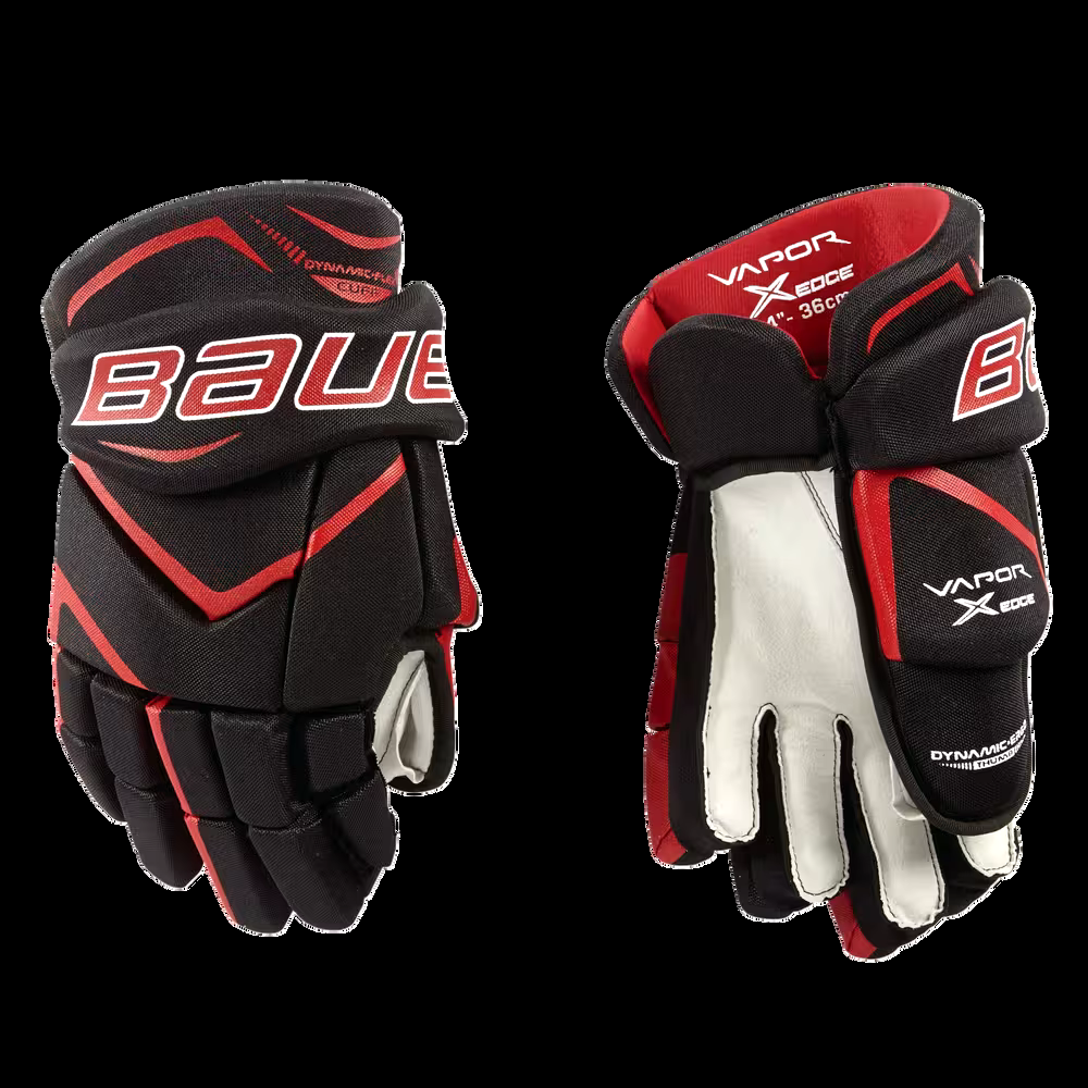 Bauer Vapor X:Edge Hockey Gloves, Junior, Assorted Colours, 12-in