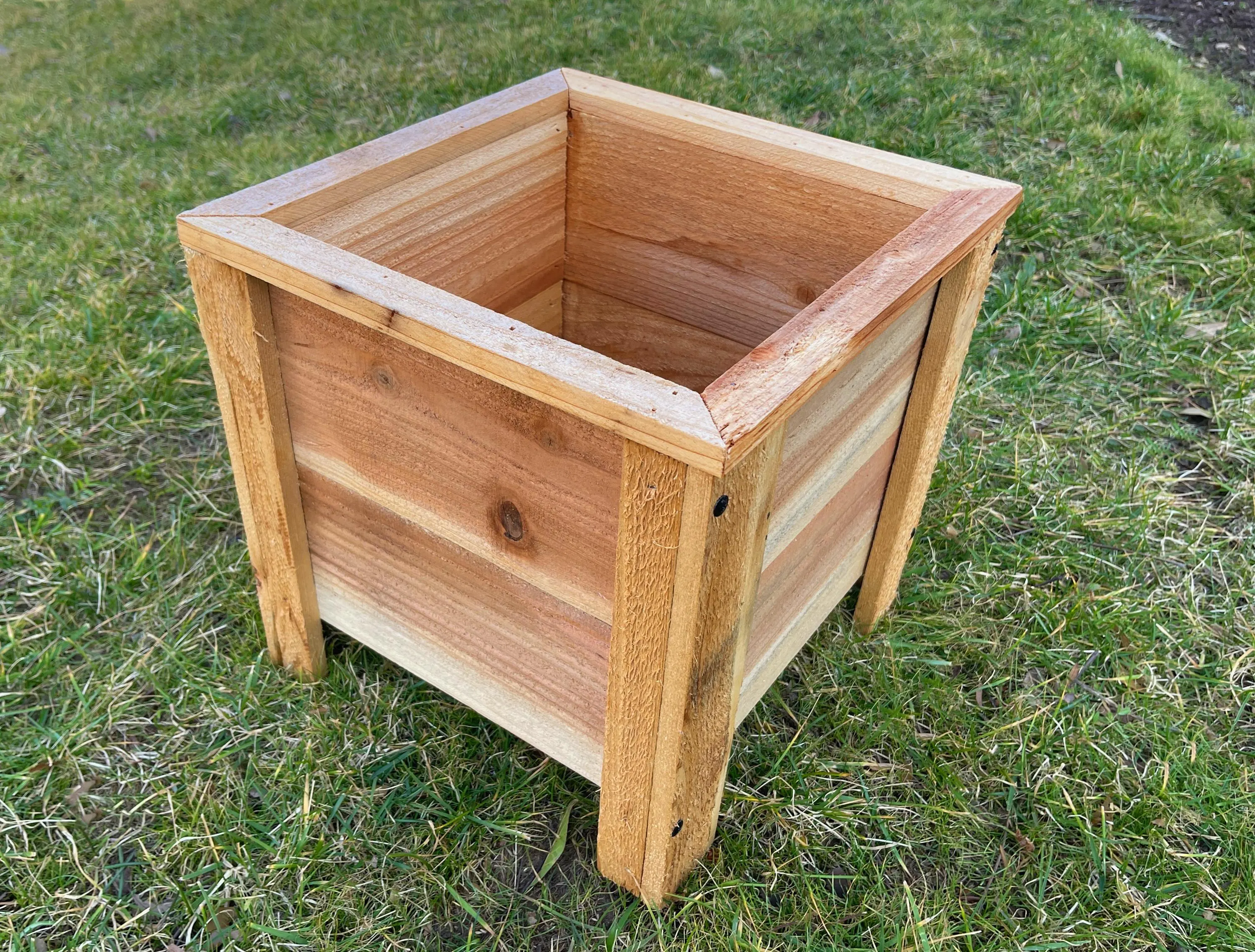 Raised Cedar Planter Box (engraving optional)