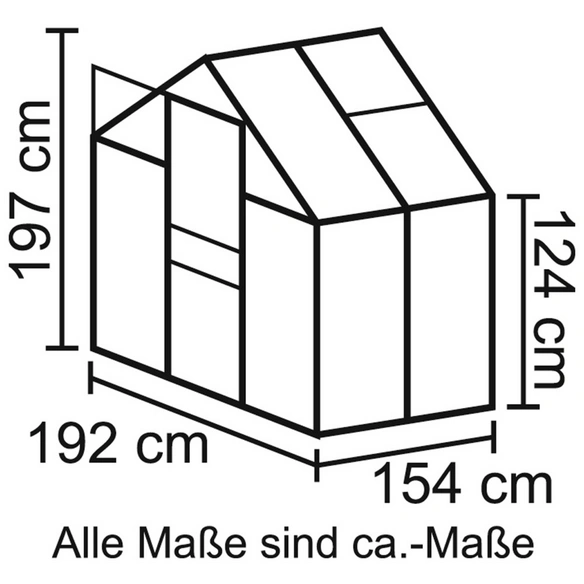 Gewächshaus »Calypso«, 3 m², Kunststoff/Aluminium, winterfest
