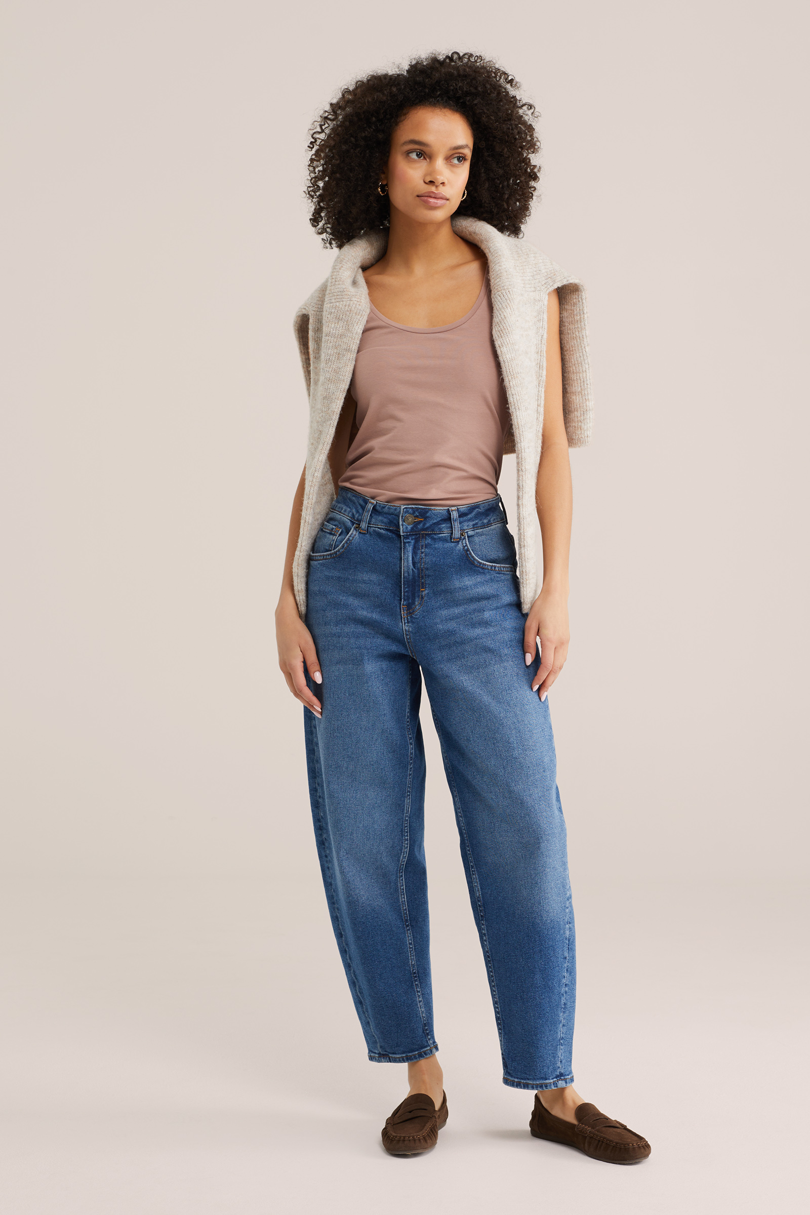 Dames singlet van katoenmix