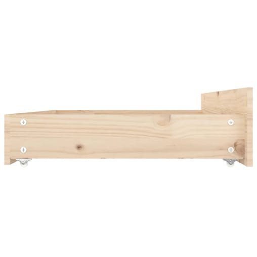 NNEVL Bed Drawers 4 pcs Solid Wood Pine