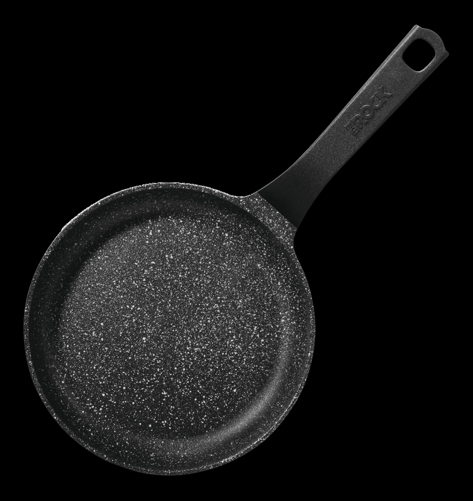 Heritage The Rock Egg Frying Pan, Aluminum Body, Dishwasher & Oven Safe, Black, 18cm
