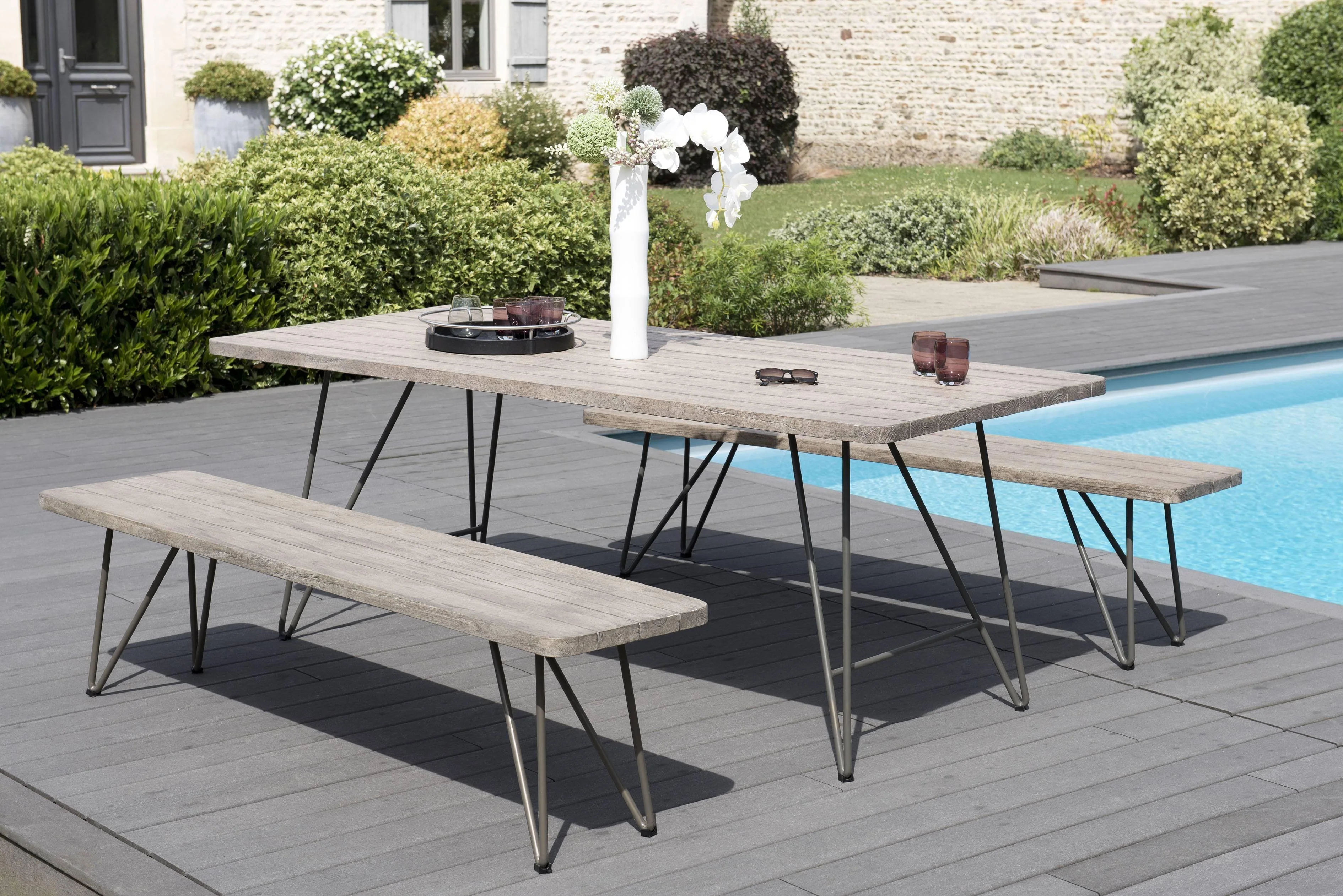 Tuinset Dustriel teakhout