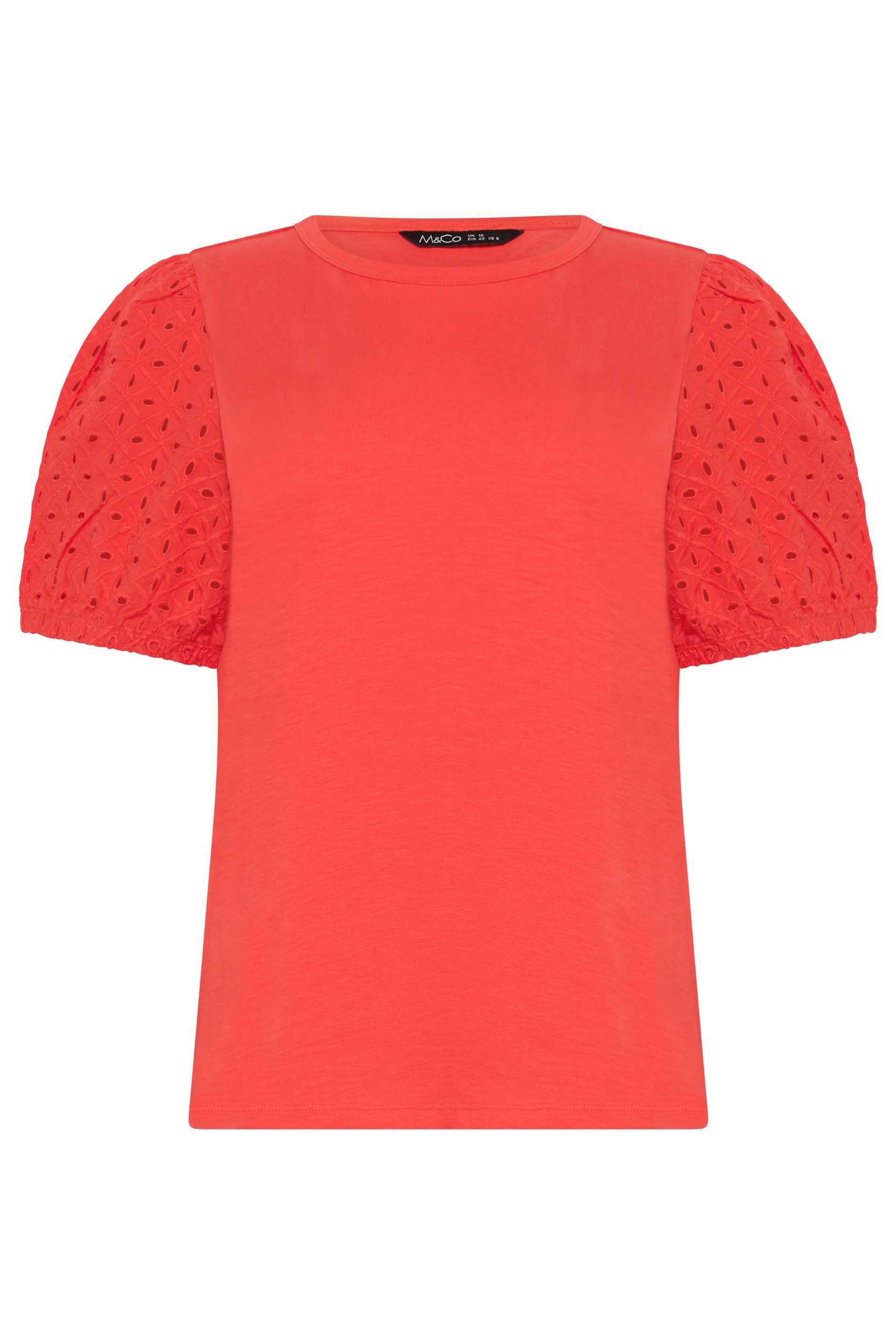 M&Co Cotton Broderie Top