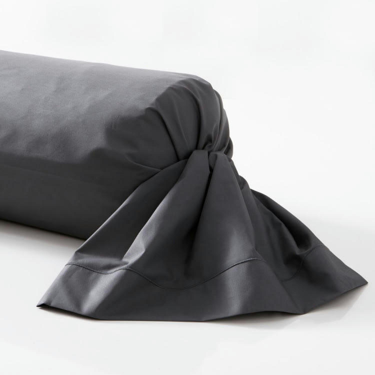 PERCALE MONTELEONE - Taie de traversin en Coton Anthracite 230 cm