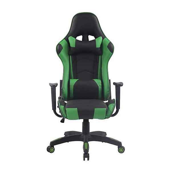Fauteuil de bureau CLP Miracle V2 simili cuir noir vert