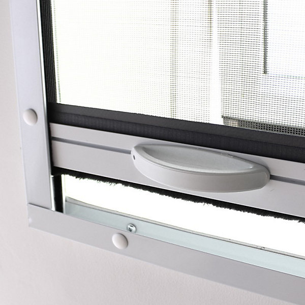 Pack éco de 2 moustiquaires enroulables verticales pour fenêtre de toit L 100 cm x H 120 cmAlu blanc