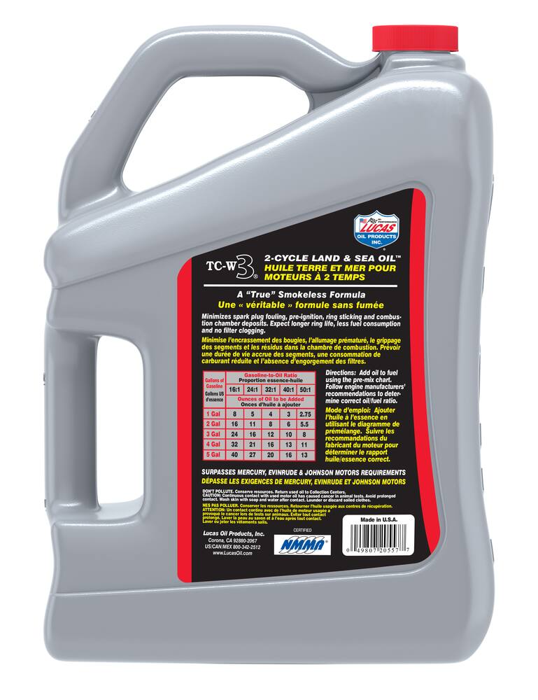 Lucas Oil 2-Stroke Semi-Synthetic Land & Sea Oil, 3.87-L