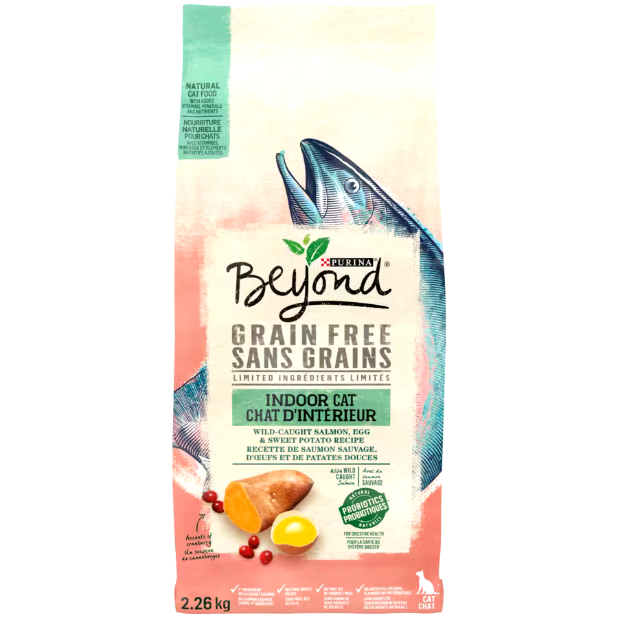Beyond Simply Grain-Free Wild-Caught Salmon & Sweet Potato Indoor Cat Food, 2.26-kg