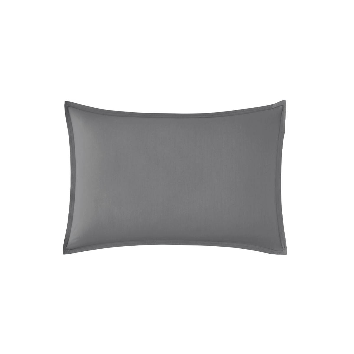 PREMIÈRE - Taie d'oreiller en percale de coton gris 50x70