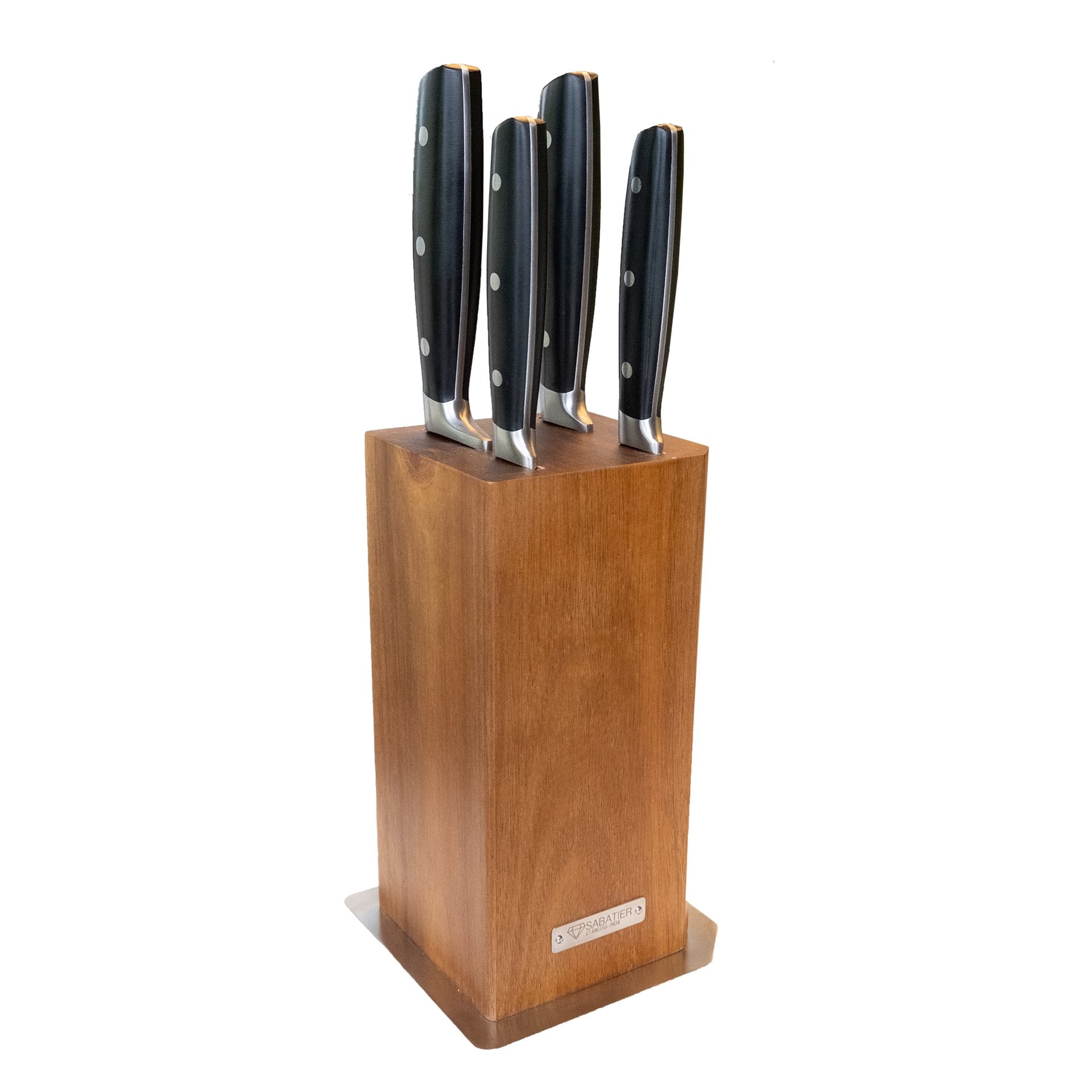 Diamant Sabatier Messenblok Alsace - Acacia Hout - 4-delig - RVS POM