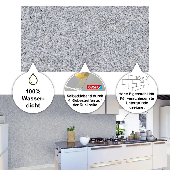 Wandverblender, grau, Kunststoff, Stärke: 4 mm
