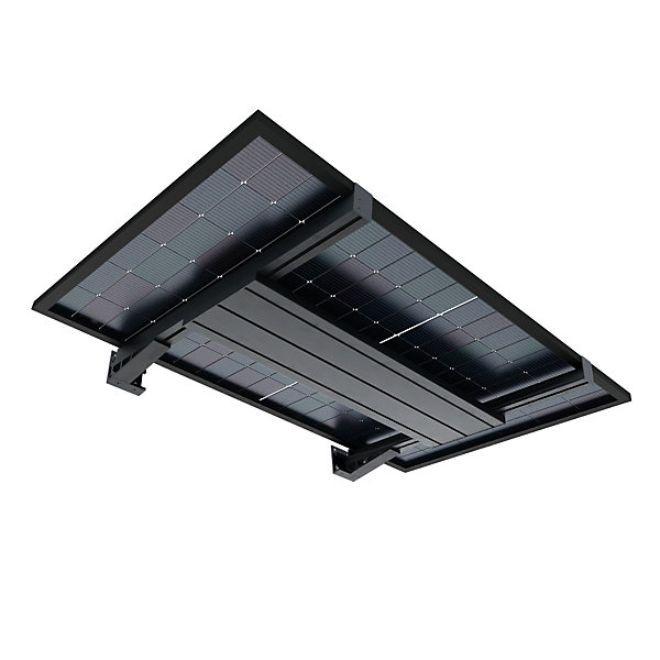 Auvent solaire POWER Gris anthracite indépendant 1 panneau