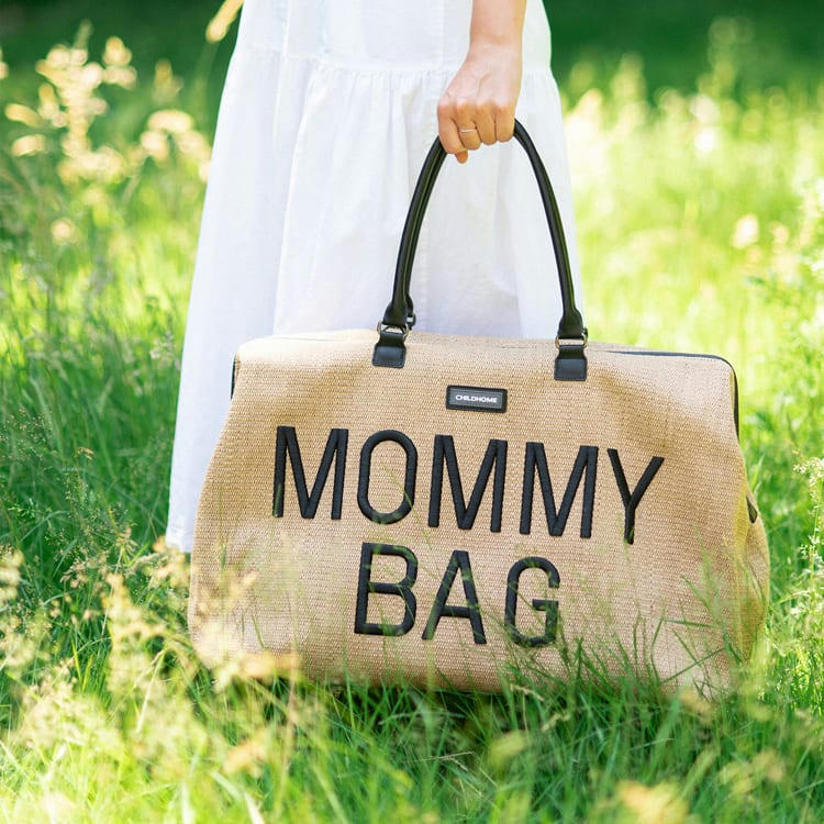 - Sac à langer Mommy bag raffia