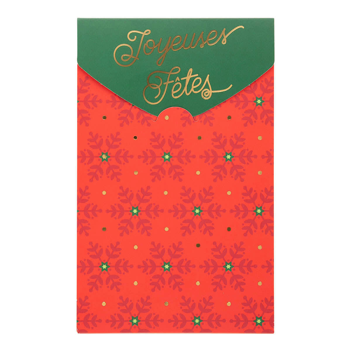 - Carte De Vœux Surprise Flocons Rouges