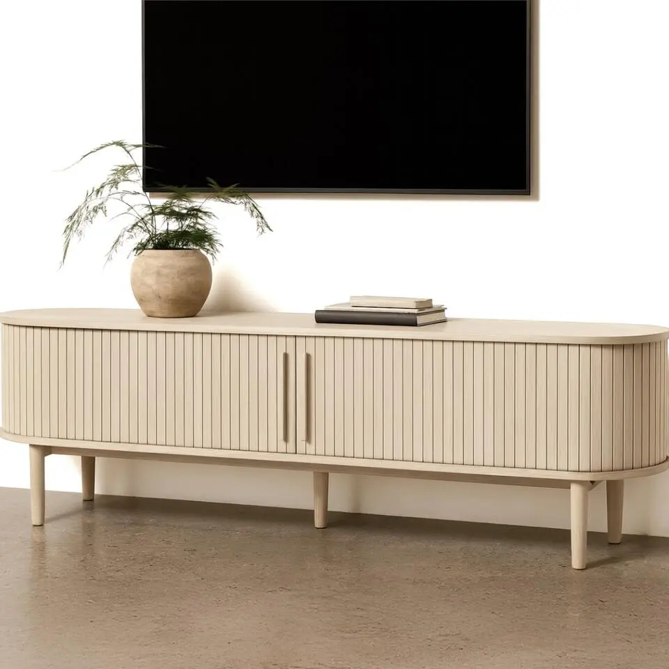Tv-Meubel Licht Eikenhout - 180x40x55,6cm - Meta