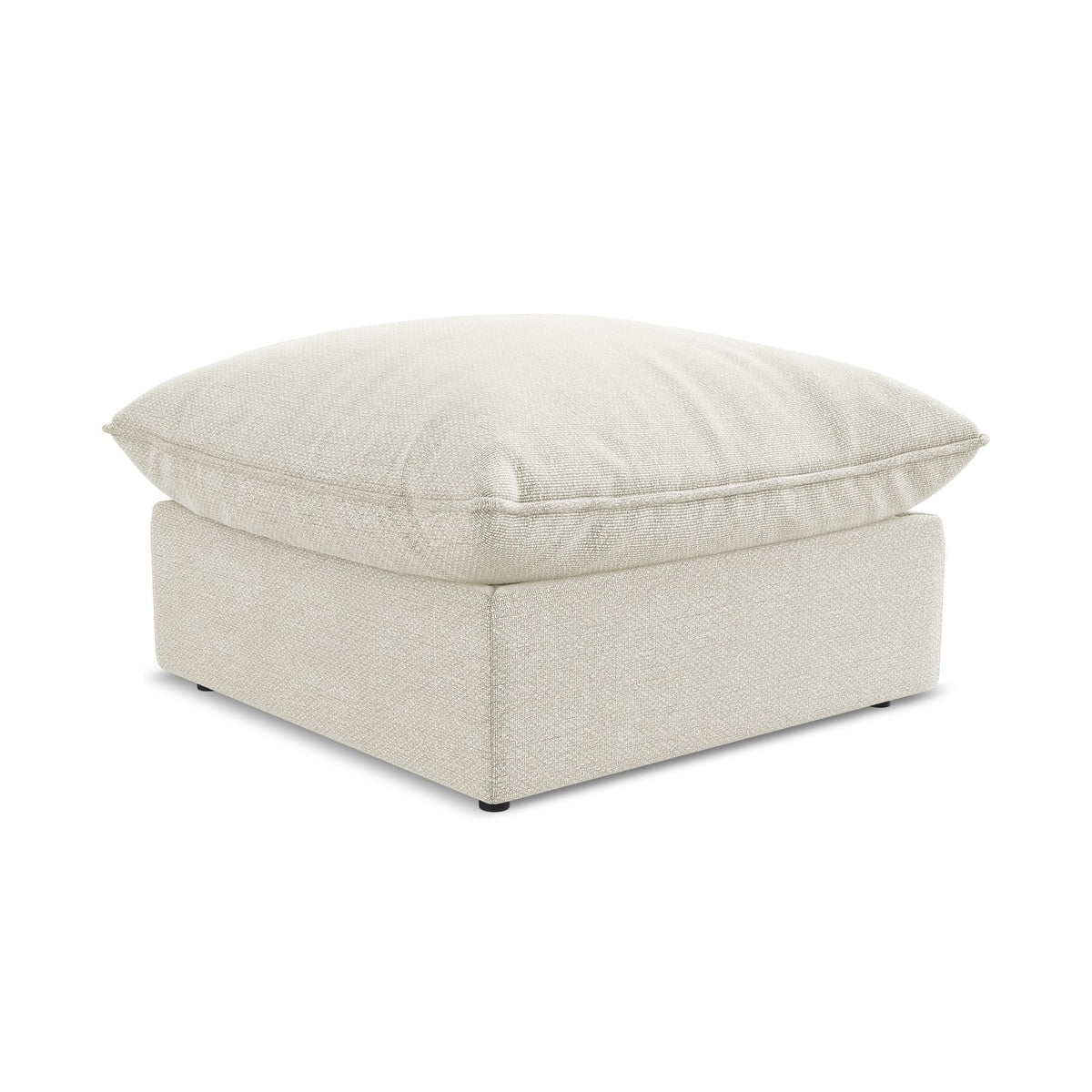 LaMiaSofa Poef Ravenna - bouclé - zand - 75x75x45