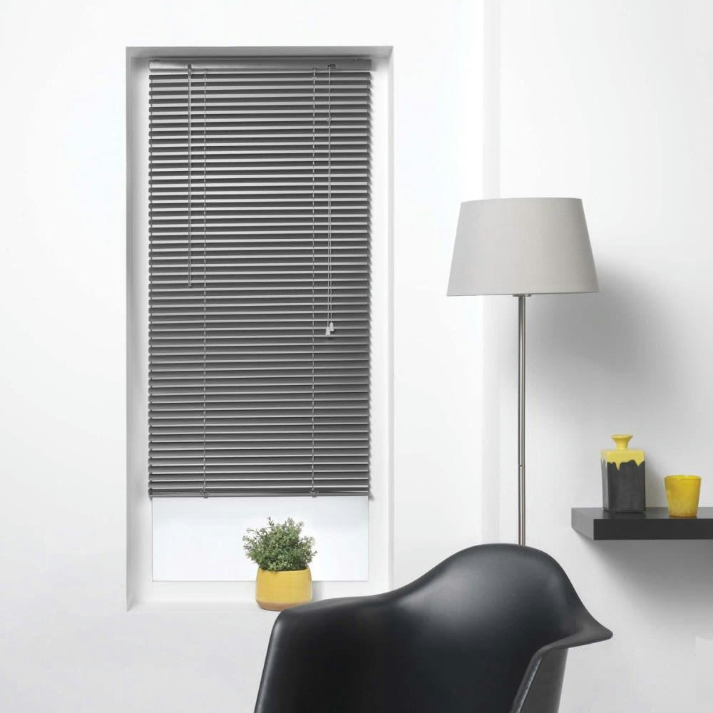 - Store vénitien à lamelles aluminium anthracite 180x60cm