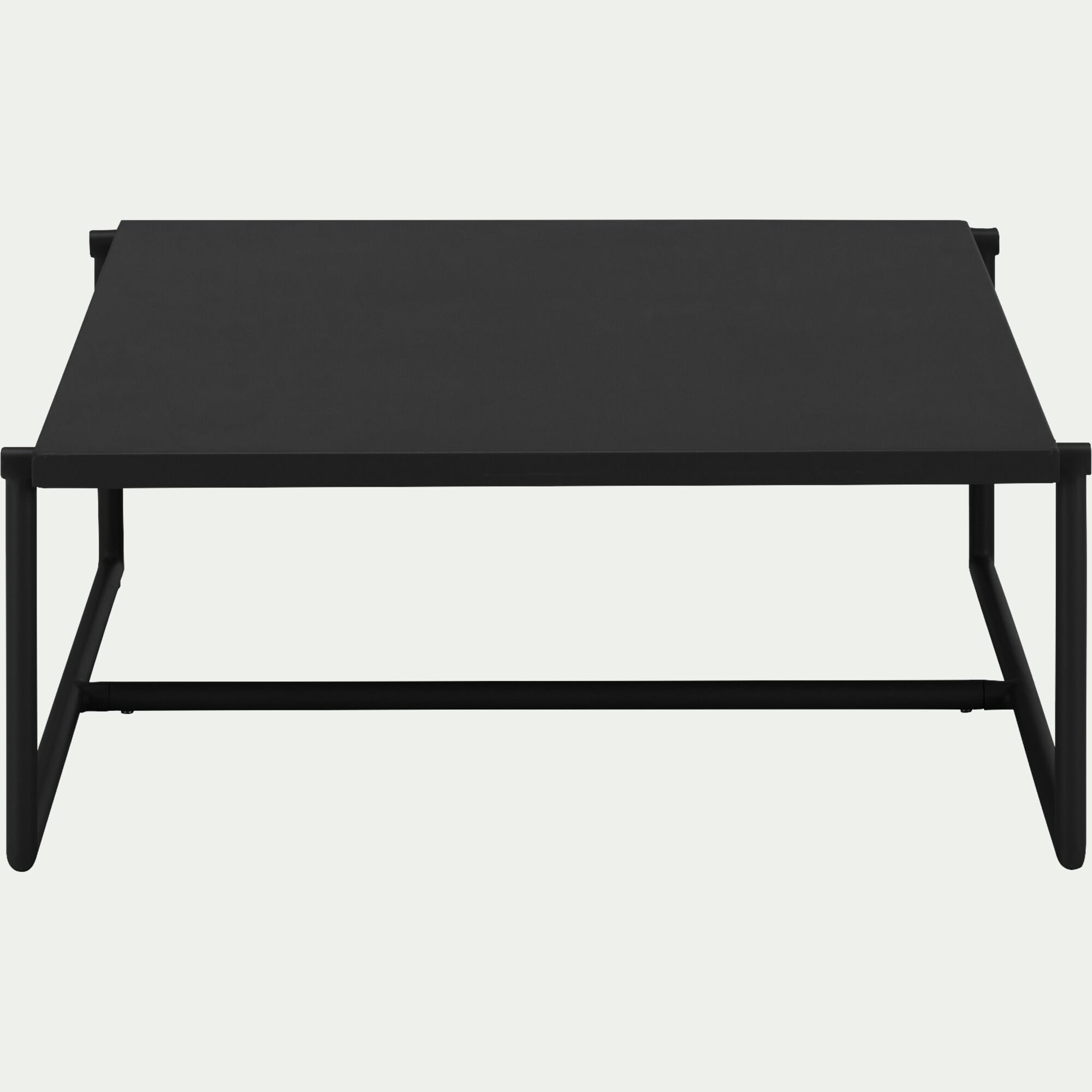LANTA - Table basse de jardin carrée en aluminium - noir