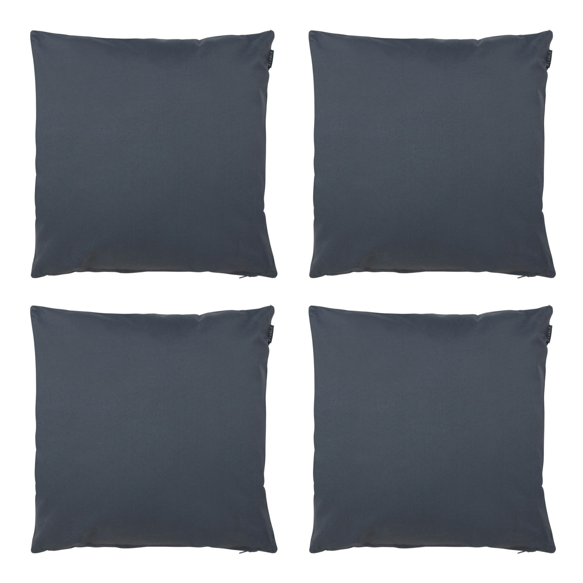 - Lot de 4 coussins d'extérieur gris anthracite 43x43