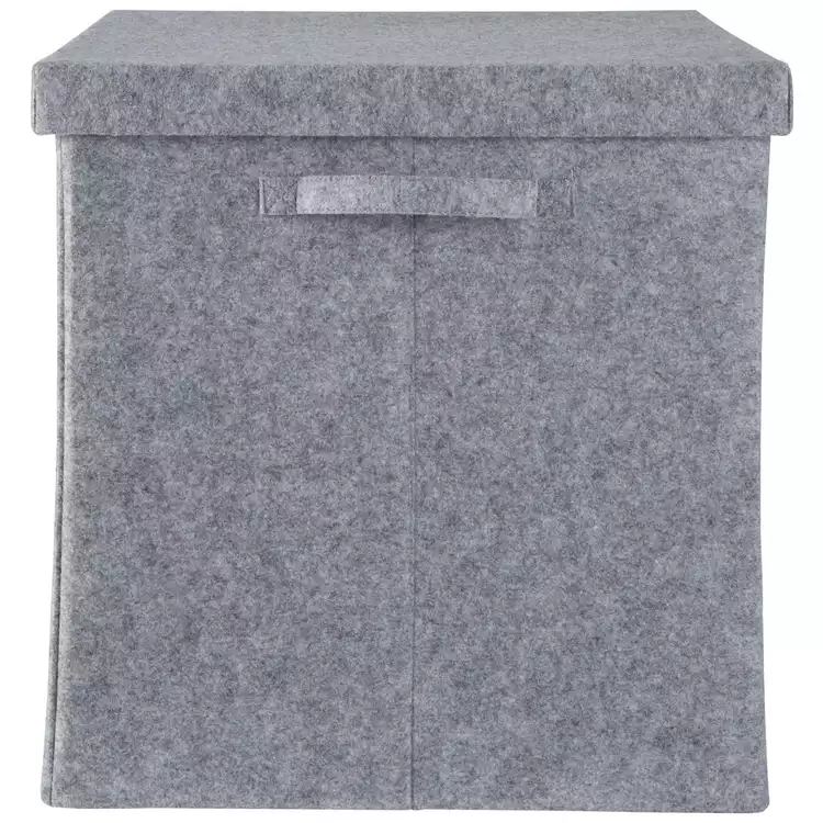 Habitat Square 40cm Felt Storage Box with Lid