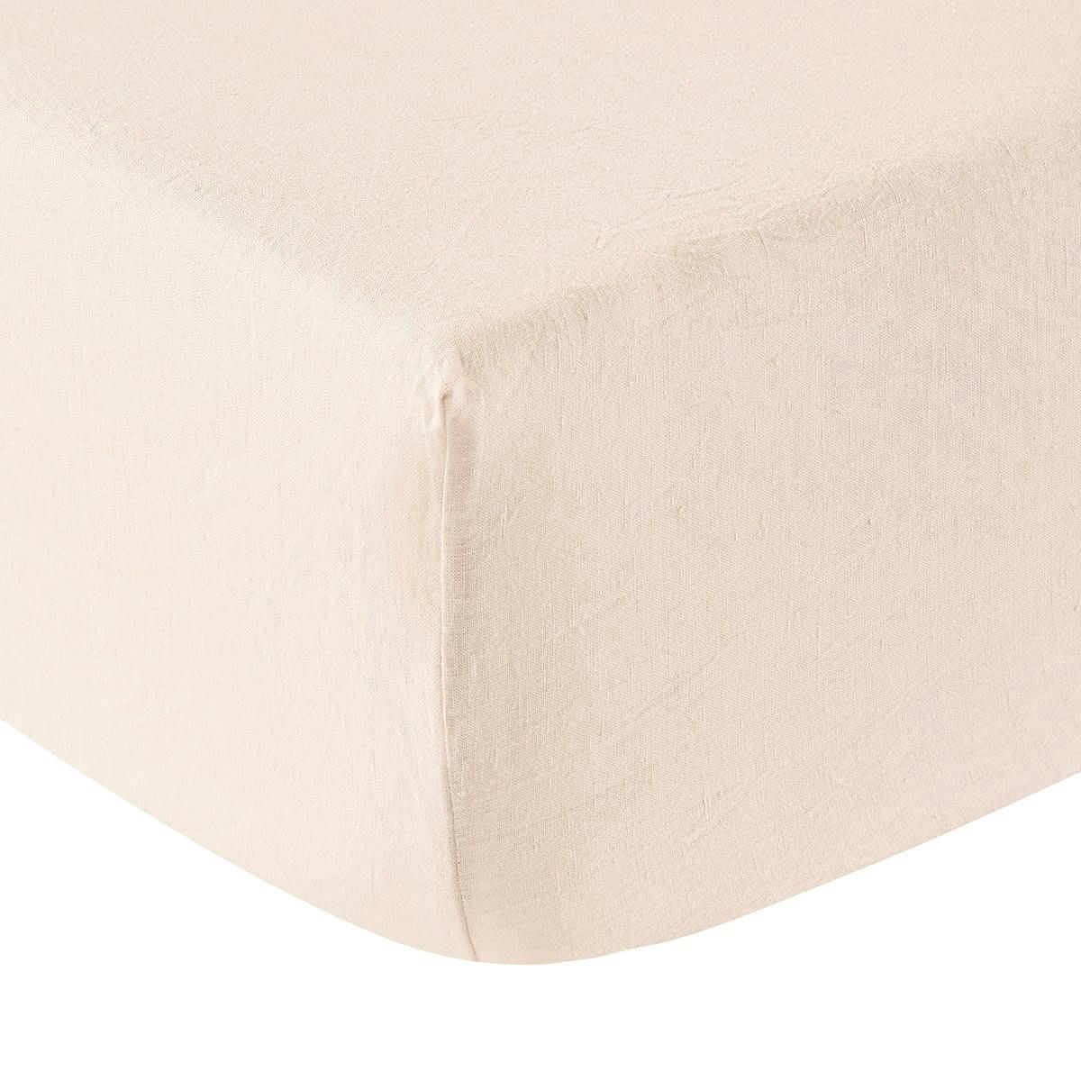 LIN LAVÉ LINA - Drap housse lin nude 90x190 cm