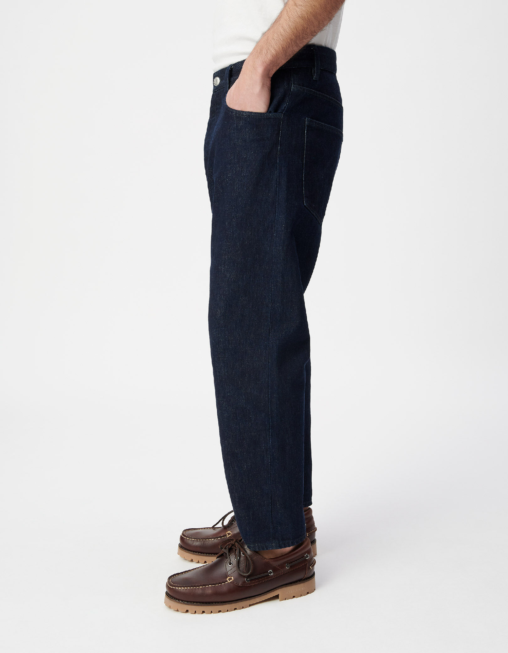 Jean gaucho bleu brut cropped Homme