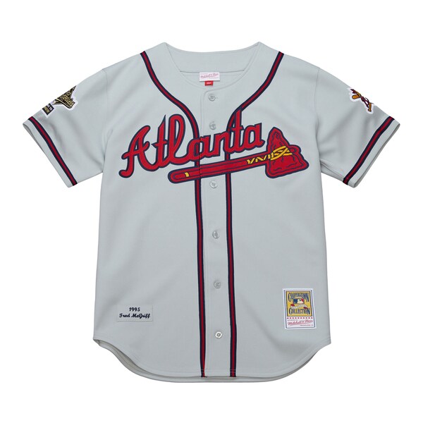 Fred McGriff Atlanta Braves  1995 Throwback Authentic Jersey - Gray
