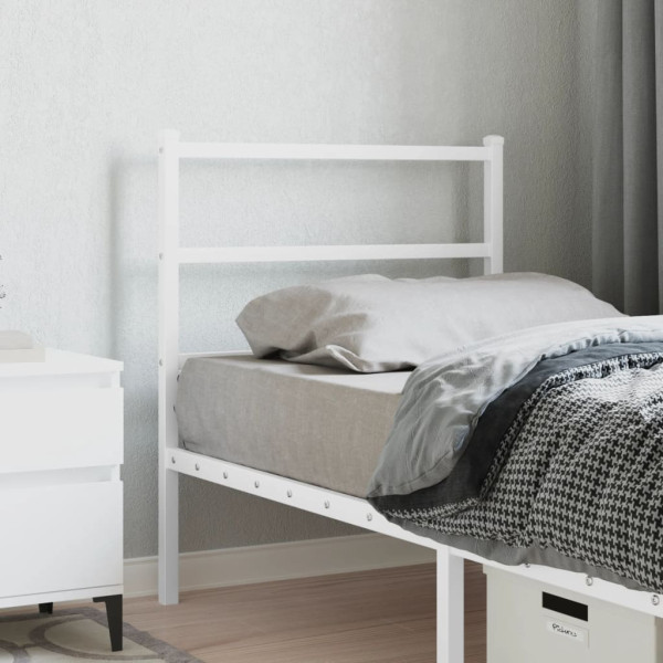 Wezgłowie Biały 75 cm Stal vidaXL