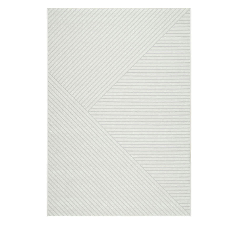 DIXIE II - Tapis contemporain à motif géométrique ecru 200x290 cm