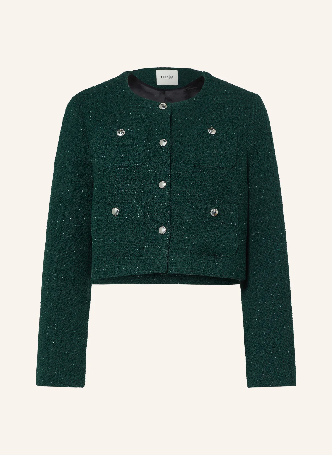 maje Kastenjacke aus Tweed mit Glitzergarn