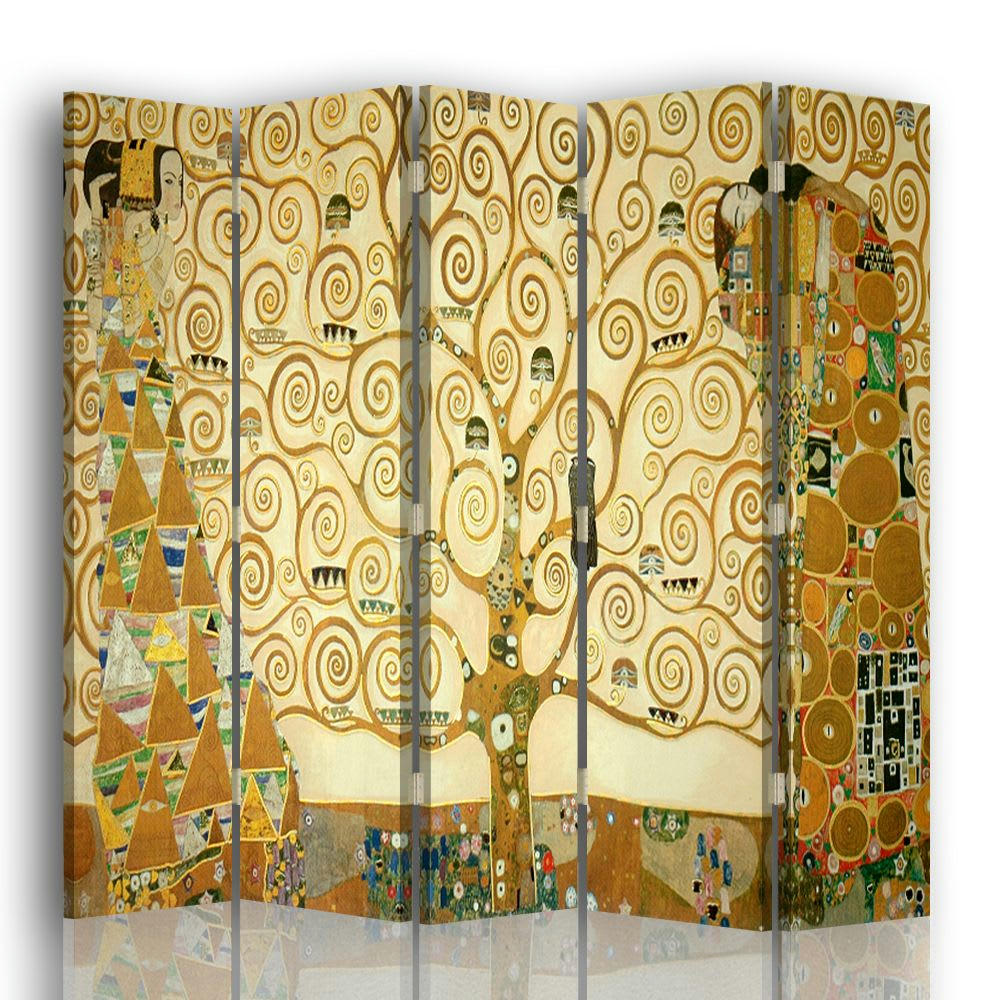- Paravent - Cloison L'Arbre de Vie - Gustav Klimt 180x170cm (5 volets)