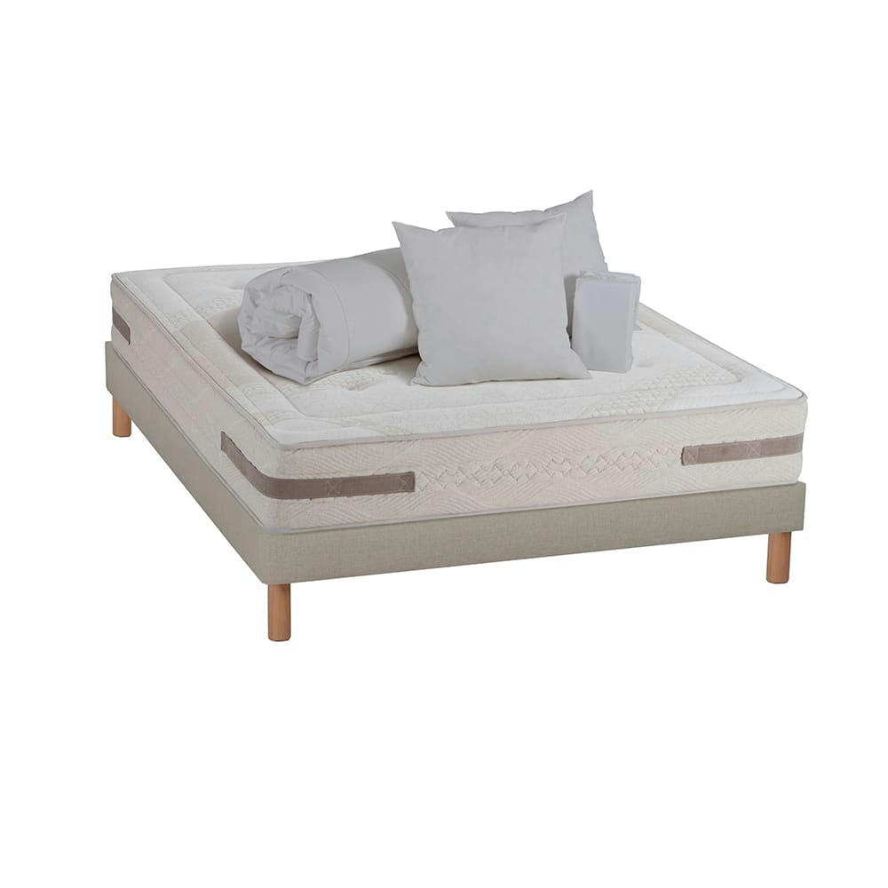SERENADE - Ensemble  140x190  Matelas Ressorts + Sommier + Accessoires