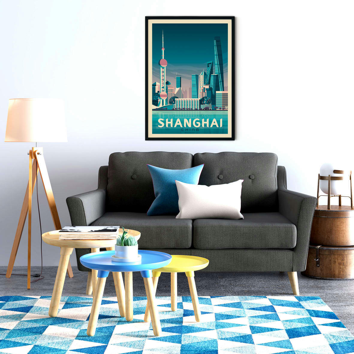 - Affiche Shanghai  50x70 cm