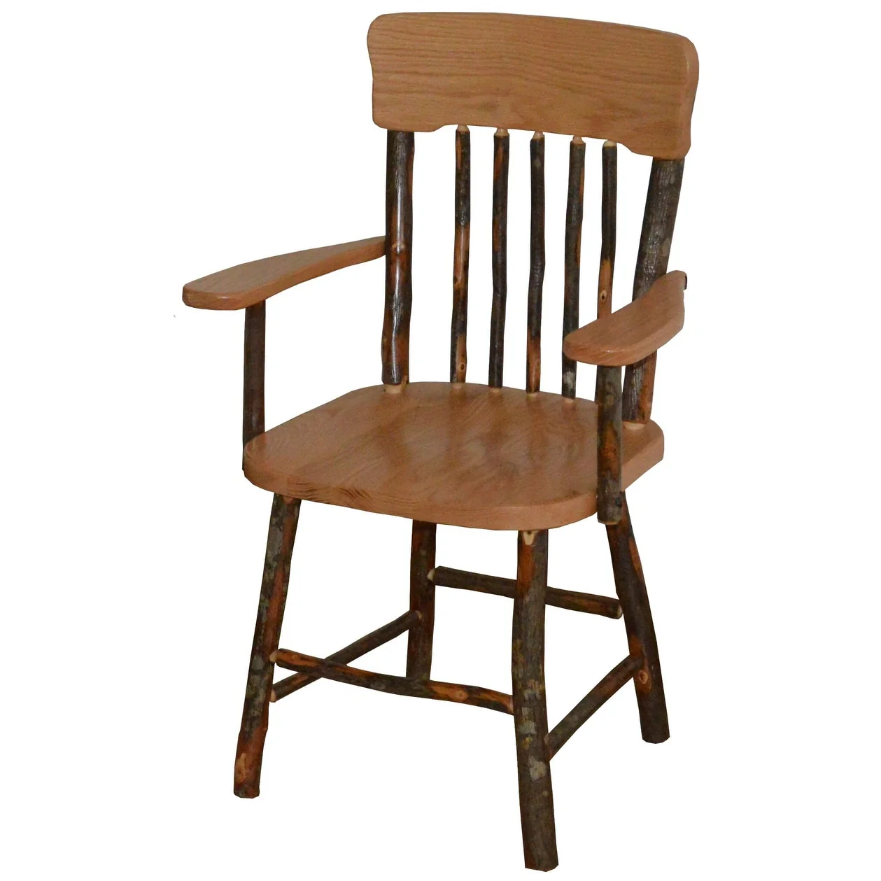 Hickory Panel Back Dining Chair
