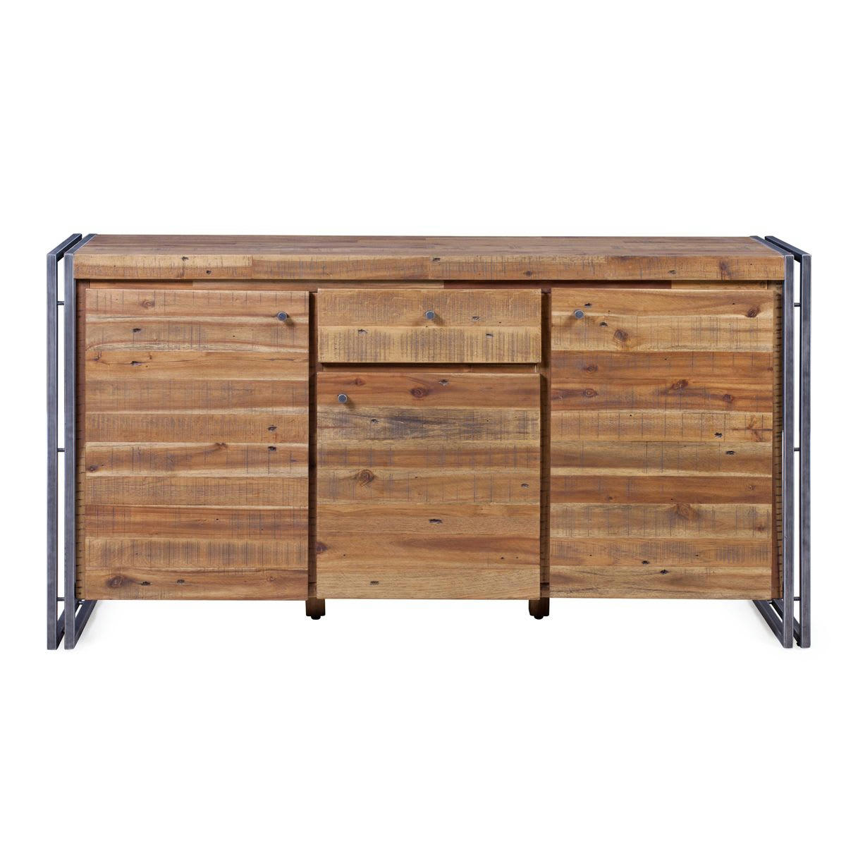 OMEGA - Buffet bois et métal 3 portes 1 tiroir